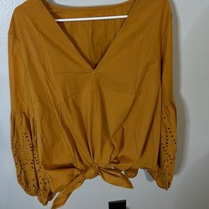 Front tie blouse
